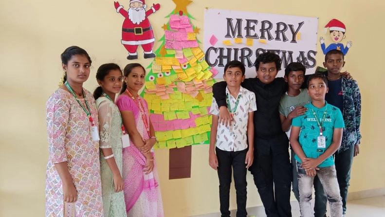 High school students engaged in learning at Nimai Public School