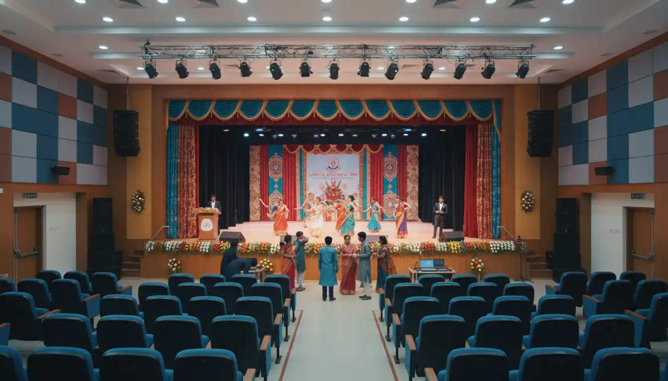 School auditorium for cultural events and functions