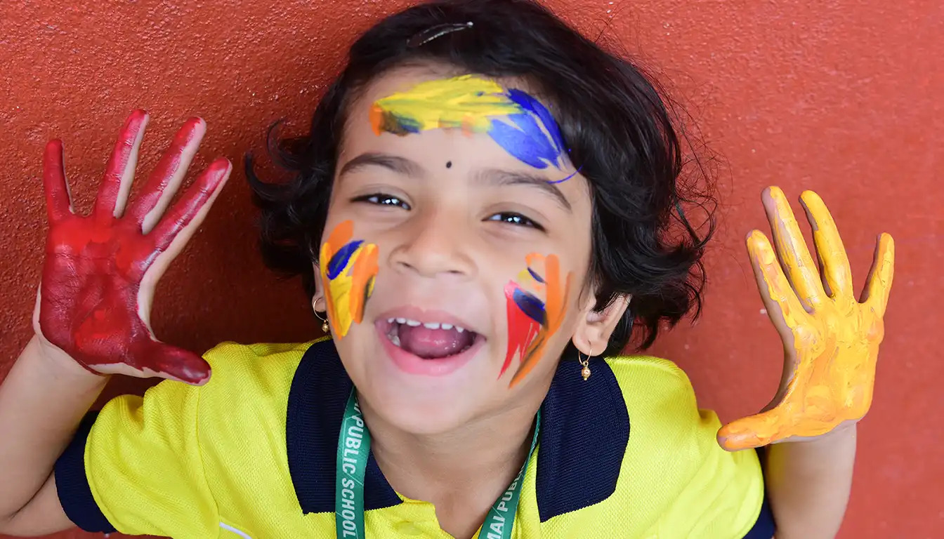 Students drawing and painting in art activities